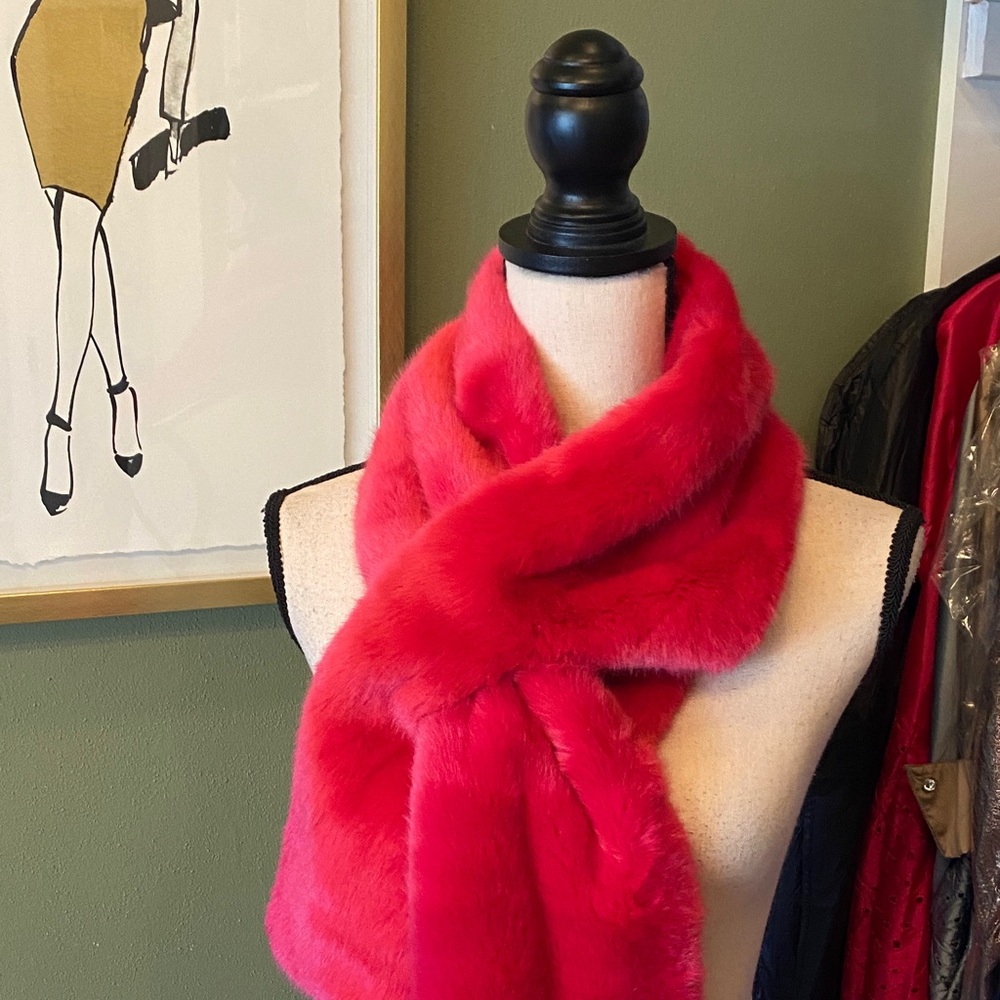 Talbots faux fur scarf neck wrap